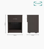 Sivom SIVOM Muse Multipurpose Side Table Engineered Wood Bedside Table for Modern Homes | Elegant Design & Premium Finish