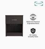 Sivom SIVOM Muse Multipurpose Side Table Engineered Wood Bedside Table for Modern Homes | Elegant Design & Premium Finish