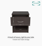 Sivom SIVOM Muse Multipurpose Side Table Engineered Wood Bedside Table for Modern Homes | Elegant Design & Premium Finish