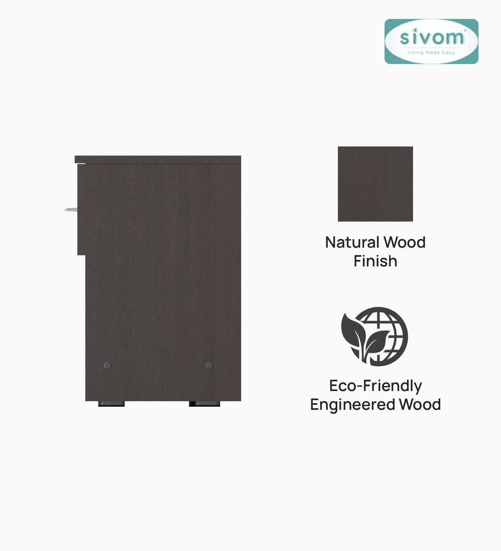 Sivom SIVOM Muse Multipurpose Side Table Engineered Wood Bedside Table for Modern Homes | Elegant Design & Premium Finish