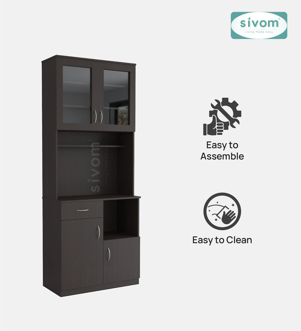 SIVOM Nebula Crockery Engineered Wood Unit for Modern Homes | Elegant Design & Premium Finish