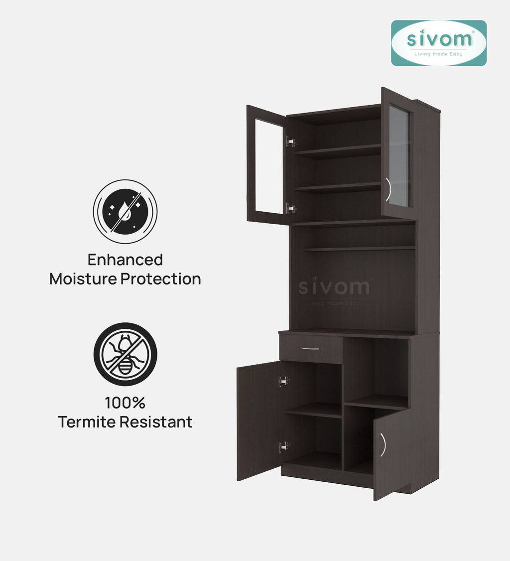 SIVOM Nebula Crockery Engineered Wood Unit for Modern Homes | Elegant Design & Premium Finish