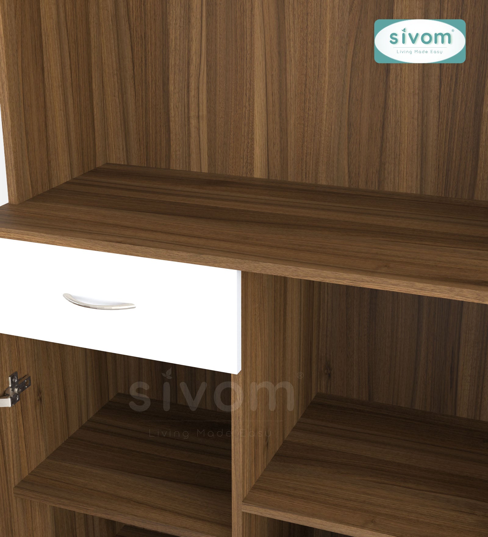 SIVOM Nebula Crockery Engineered Wood Unit for Modern Homes | Elegant Design & Premium Finish