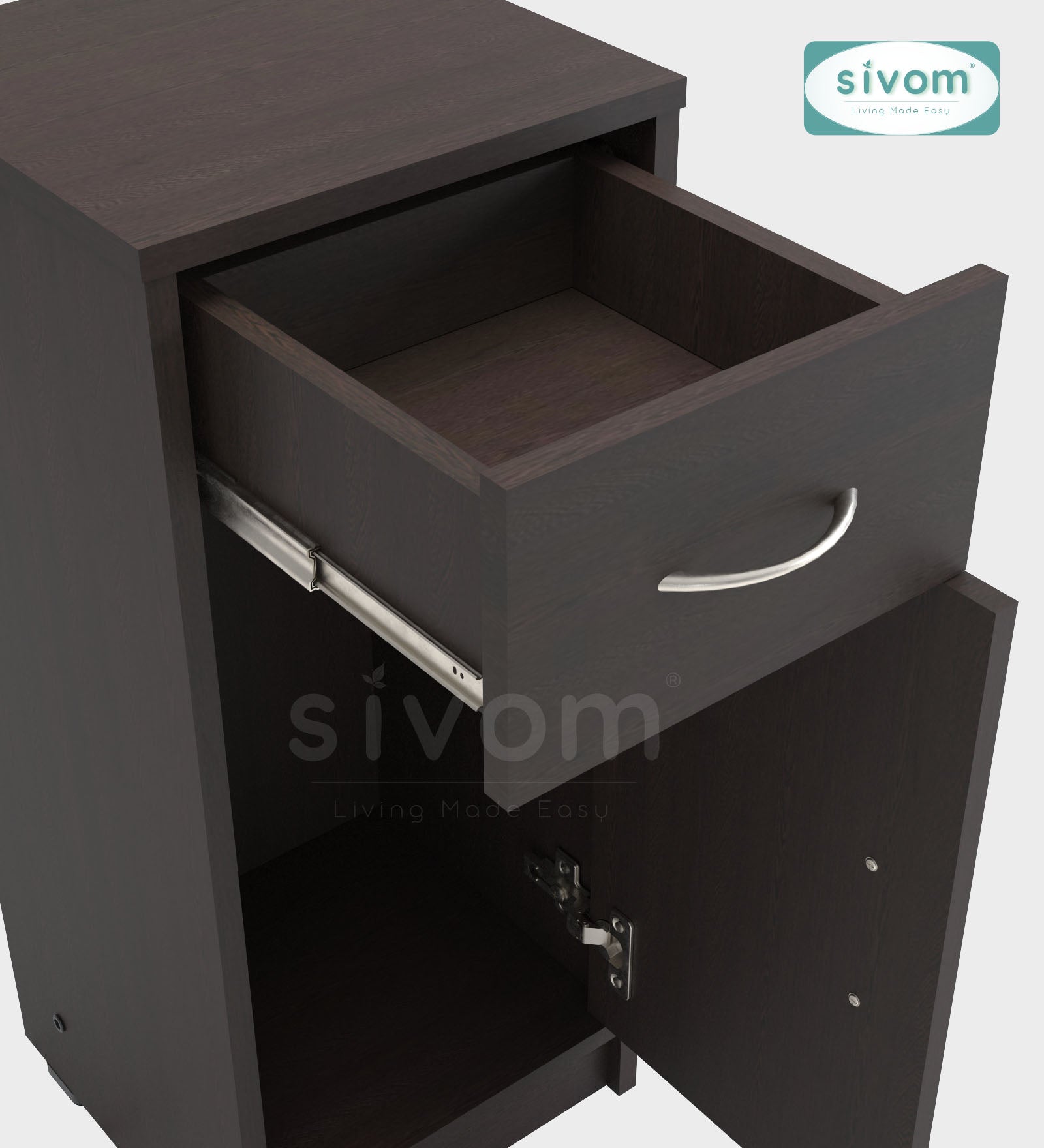 Sivom SIVOM Nest Multipurpose Storage Unit/ Engineered Wood Free Standing Cabinet for Modern Homes | Elegant Design & Premium Finish