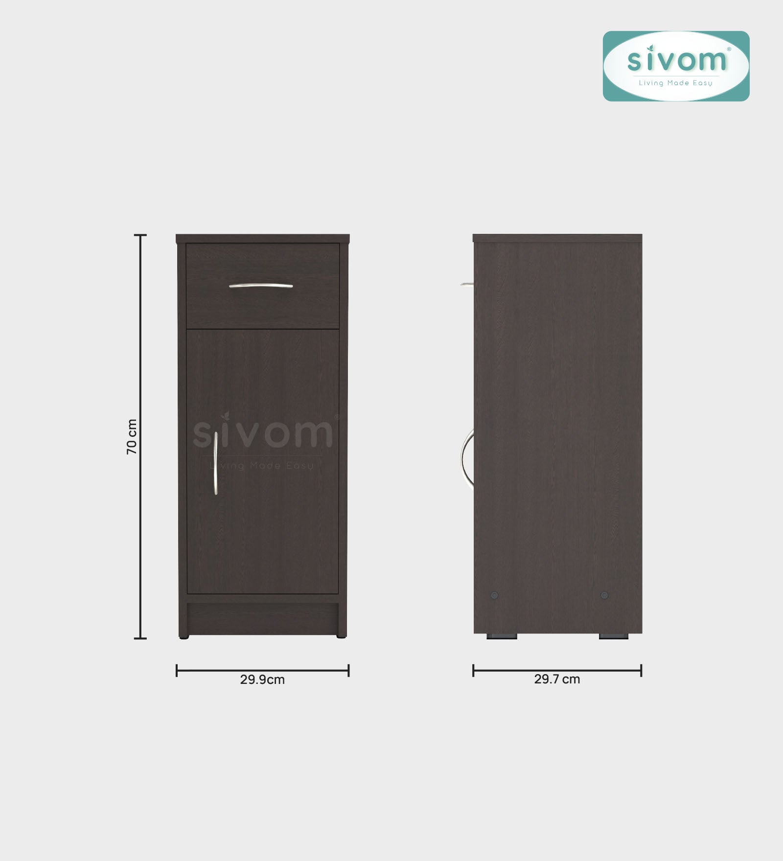 Sivom SIVOM Nest Multipurpose Storage Unit/ Engineered Wood Free Standing Cabinet for Modern Homes | Elegant Design & Premium Finish