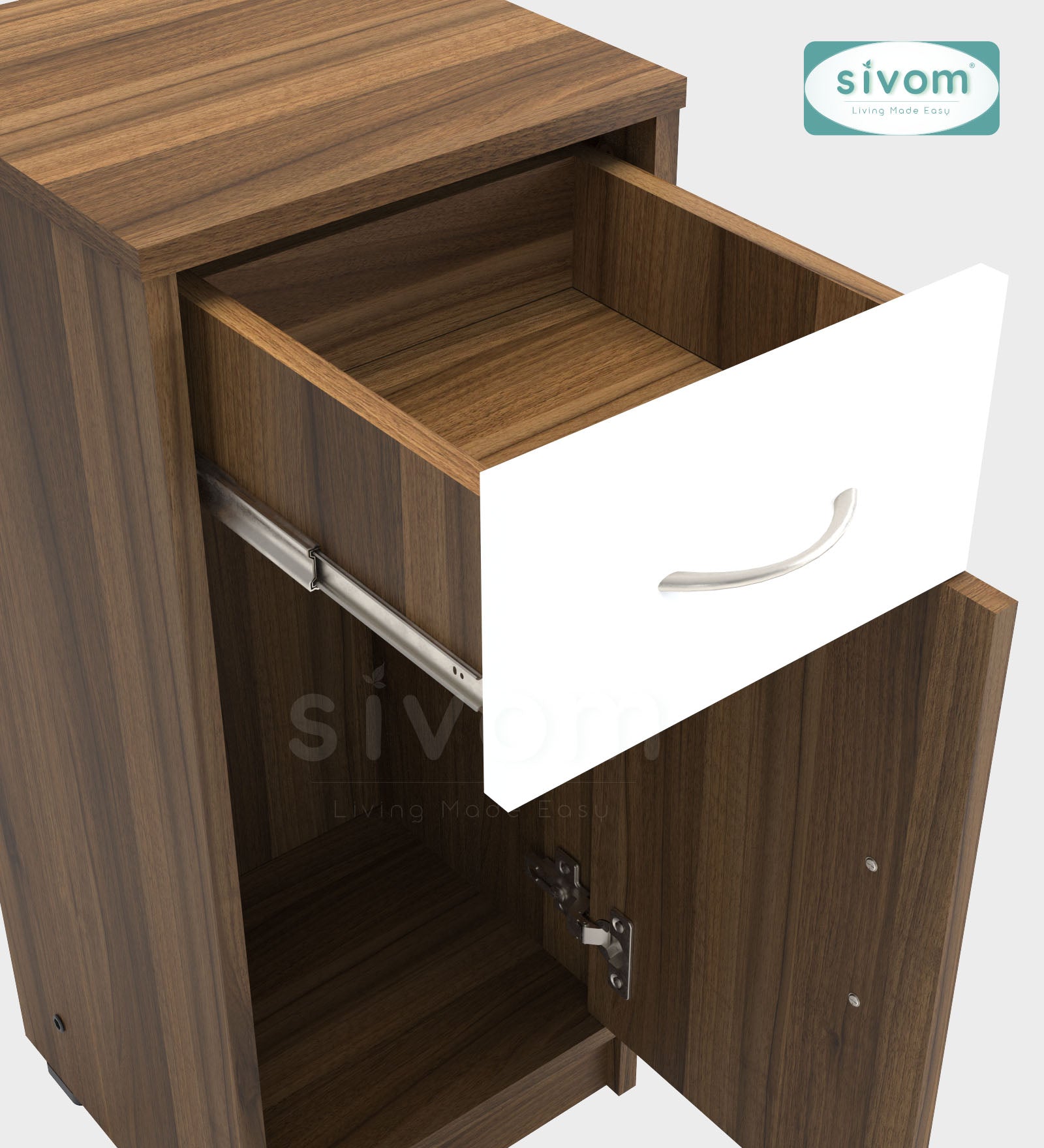 Sivom SIVOM Nest Multipurpose Storage Unit/ Engineered Wood Free Standing Cabinet for Modern Homes | Elegant Design & Premium Finish