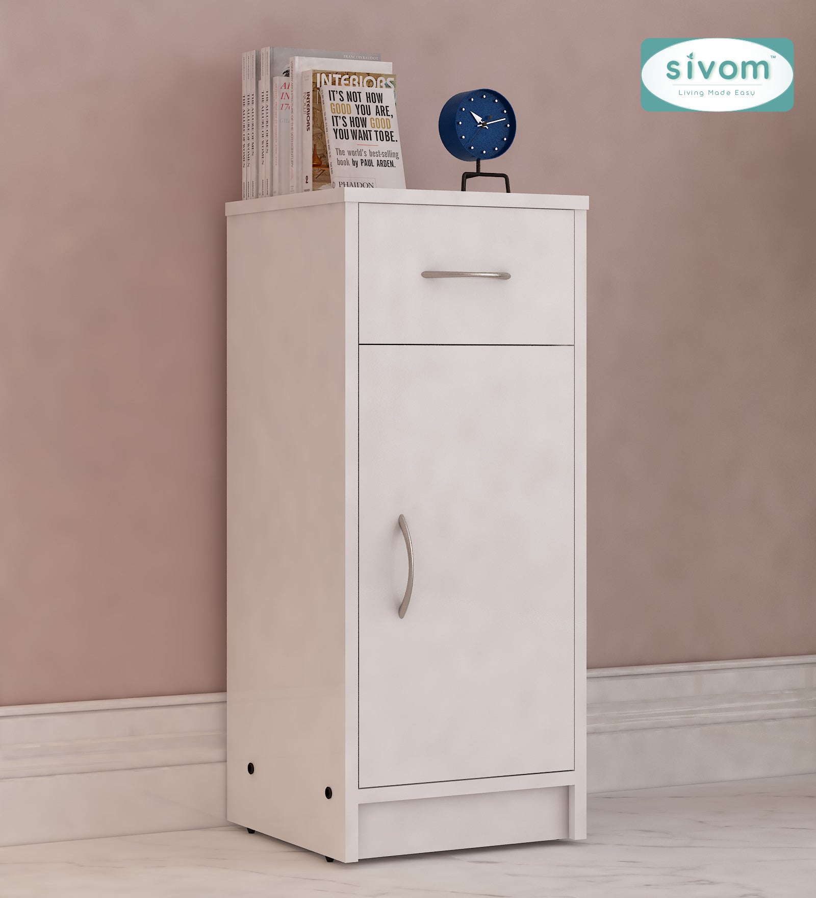 Sivom SIVOM Nest Multipurpose Storage Unit/ Engineered Wood Free Standing Cabinet for Modern Homes | Elegant Design & Premium Finish