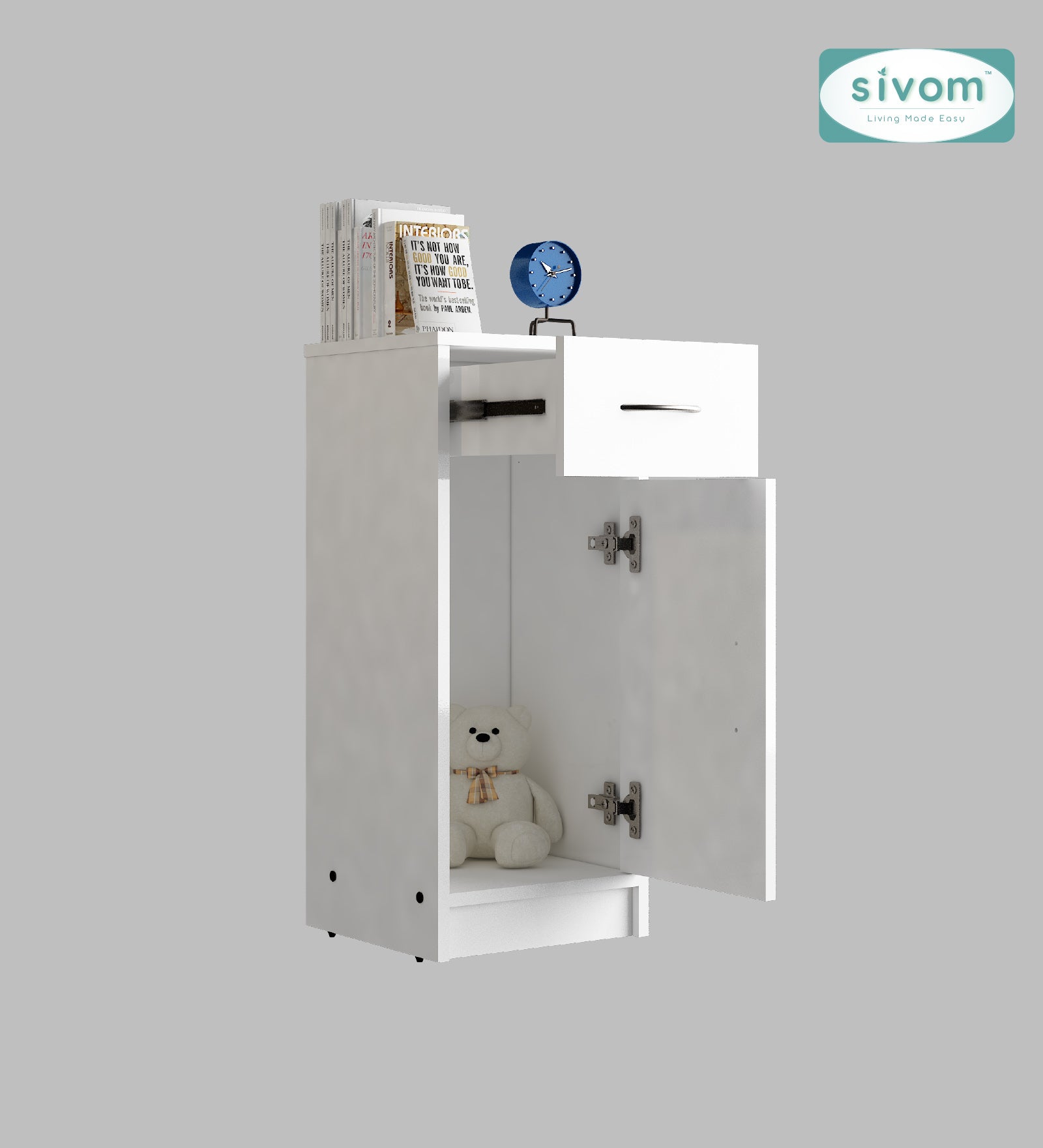 Sivom SIVOM Nest Multipurpose Storage Unit/ Engineered Wood Free Standing Cabinet for Modern Homes | Elegant Design & Premium Finish