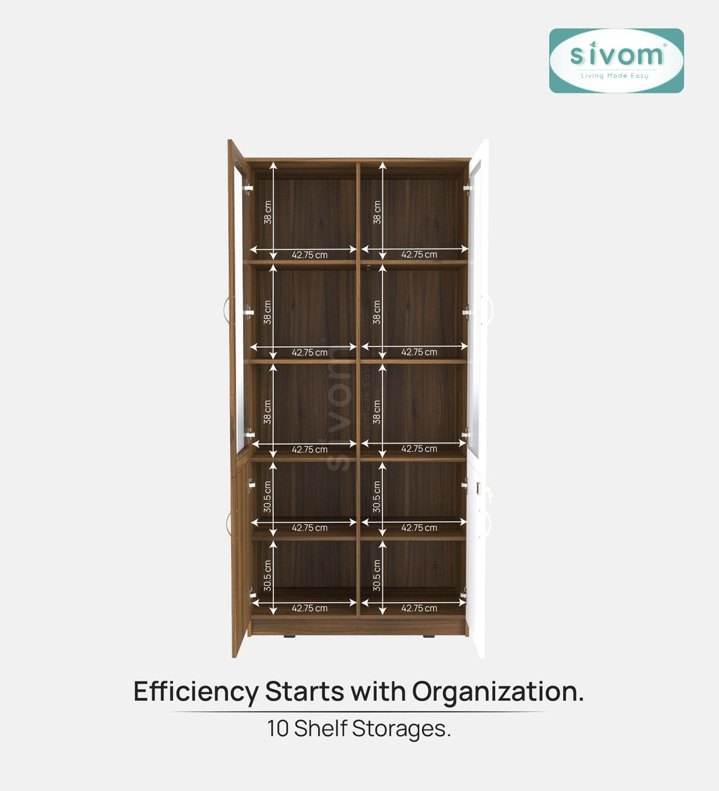 Sivom SIVOM NICKEL Multipurpose Storage Drawer/Study/Home/Office Engineered Wood Close Book Shelf for Modern Homes | Elegant Design & Premium Finish (Copy) (Copy) (Copy) (Copy)
