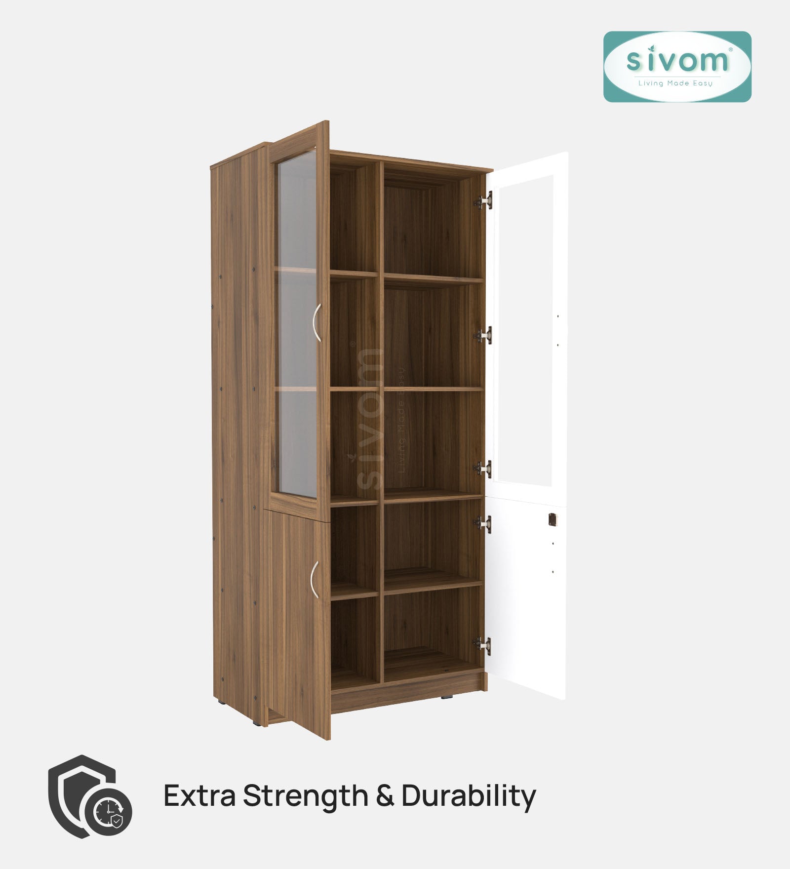 Sivom SIVOM NICKEL Multipurpose Storage Drawer/Study/Home/Office Engineered Wood Close Book Shelf for Modern Homes | Elegant Design & Premium Finish (Copy) (Copy) (Copy) (Copy)