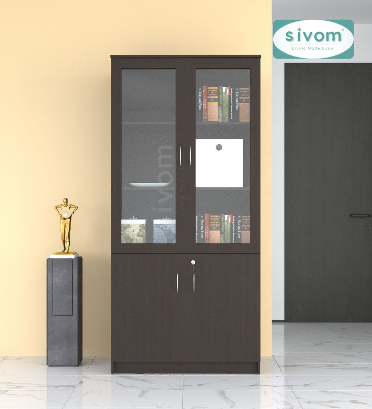 Sivom SIVOM NICKEL Multipurpose Storage Drawer/Study/Home/Office Engineered Wood Close Book Shelf for Modern Homes | Elegant Design & Premium Finish (Copy) (Copy) (Copy) (Copy)