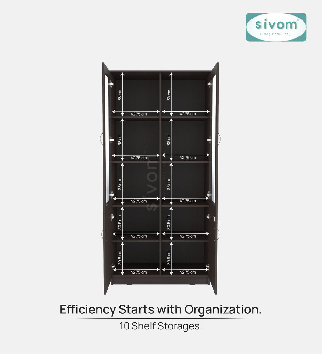 Sivom SIVOM NICKEL Multipurpose Storage Drawer/Study/Home/Office Engineered Wood Close Book Shelf for Modern Homes | Elegant Design & Premium Finish (Copy) (Copy) (Copy) (Copy)