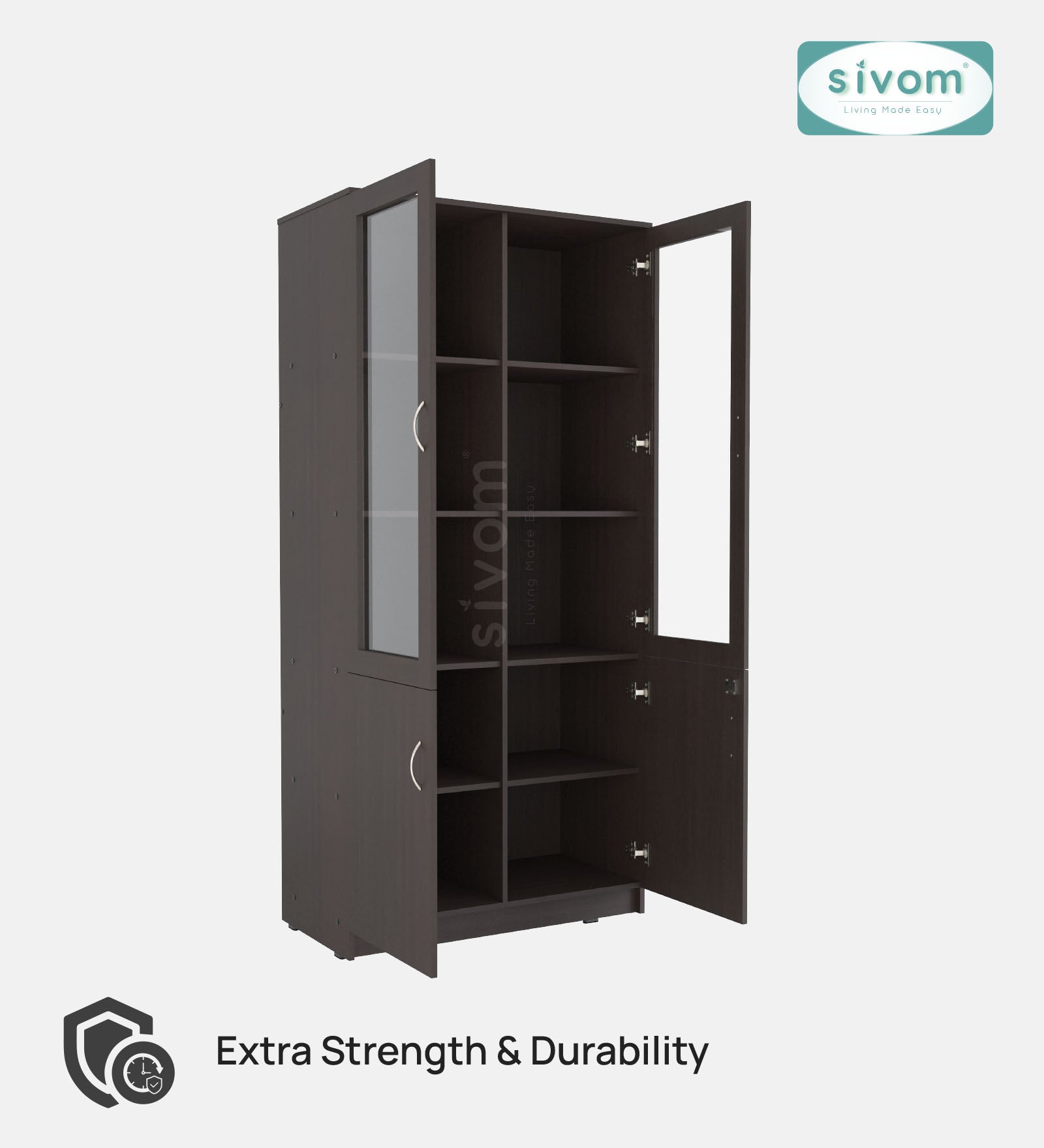 Sivom SIVOM NICKEL Multipurpose Storage Drawer/Study/Home/Office Engineered Wood Close Book Shelf for Modern Homes | Elegant Design & Premium Finish (Copy) (Copy) (Copy) (Copy)