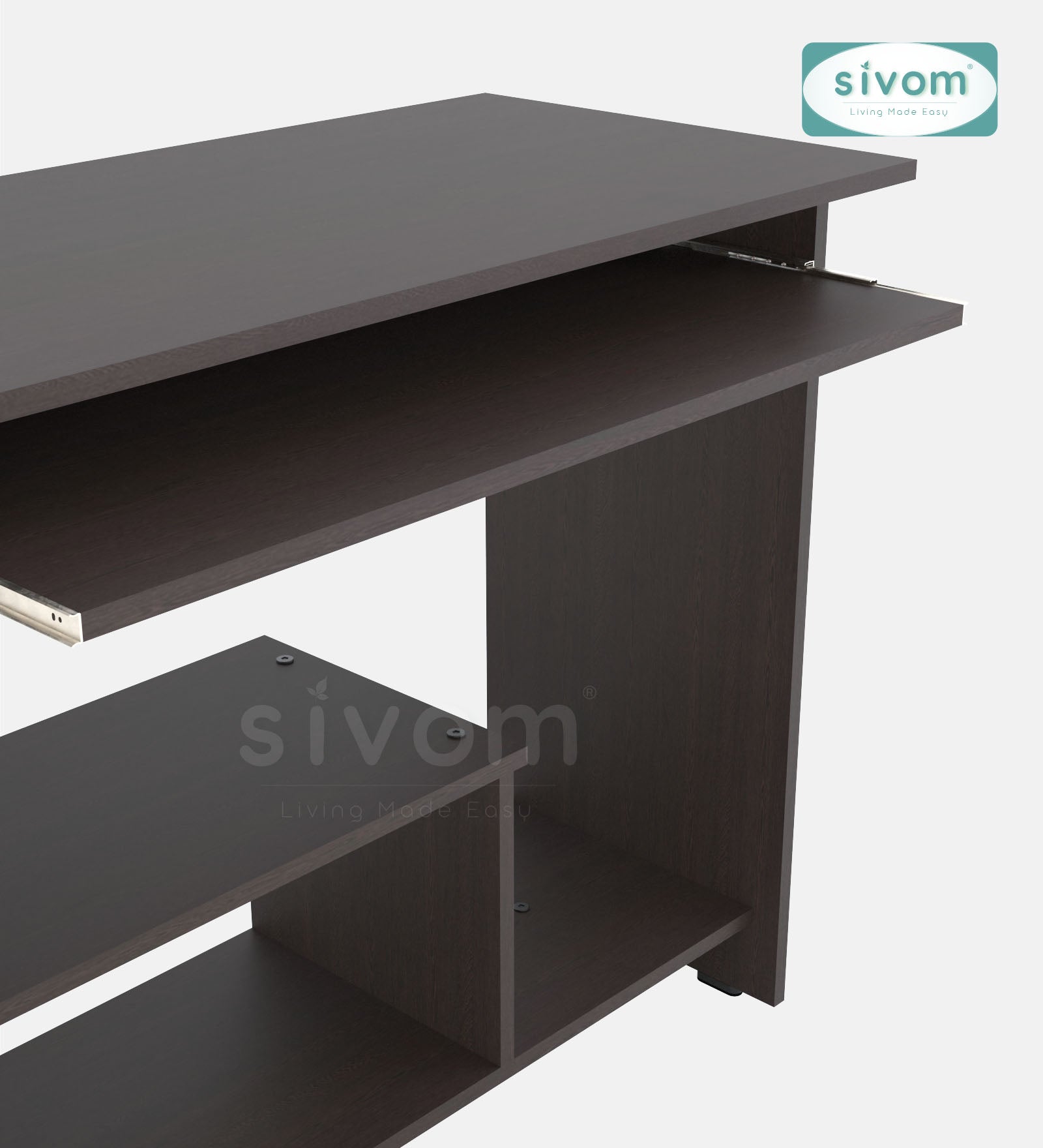 SIVOM Oasis Study/Home Office Engineered Wood Computer Desk for Modern Homes | Elegant Design & Premium Finish