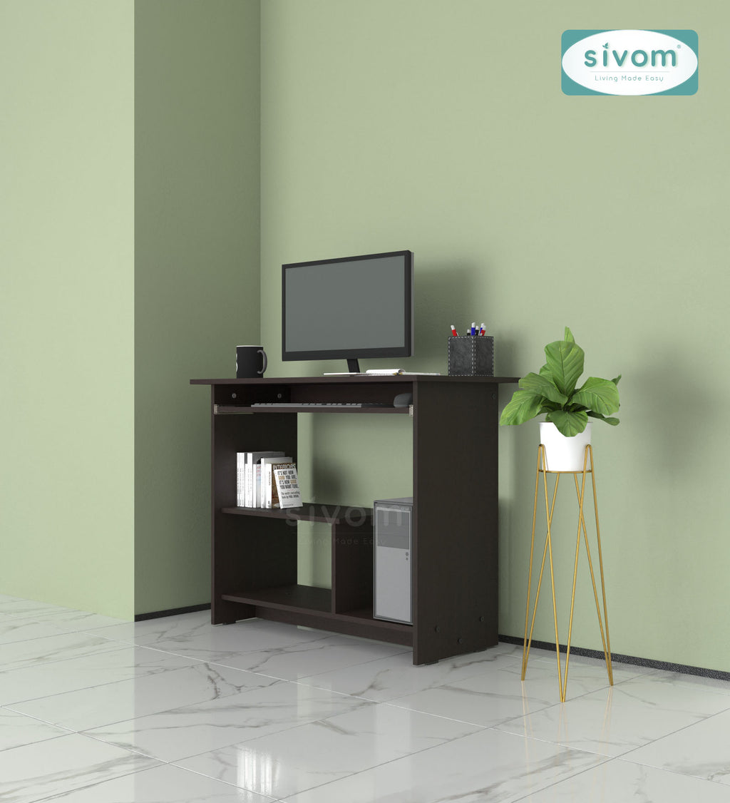 SIVOM Oasis Study/Home Office Engineered Wood Computer Desk for Modern Homes | Elegant Design & Premium Finish