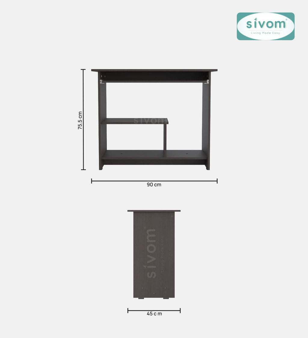SIVOM Oasis Study/Home Office Engineered Wood Computer Desk for Modern Homes | Elegant Design & Premium Finish