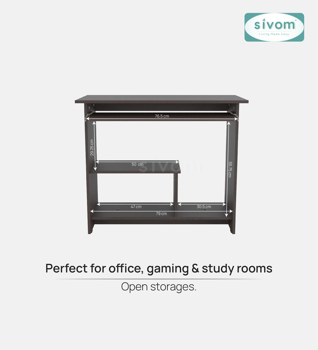 SIVOM Oasis Study/Home Office Engineered Wood Computer Desk for Modern Homes | Elegant Design & Premium Finish