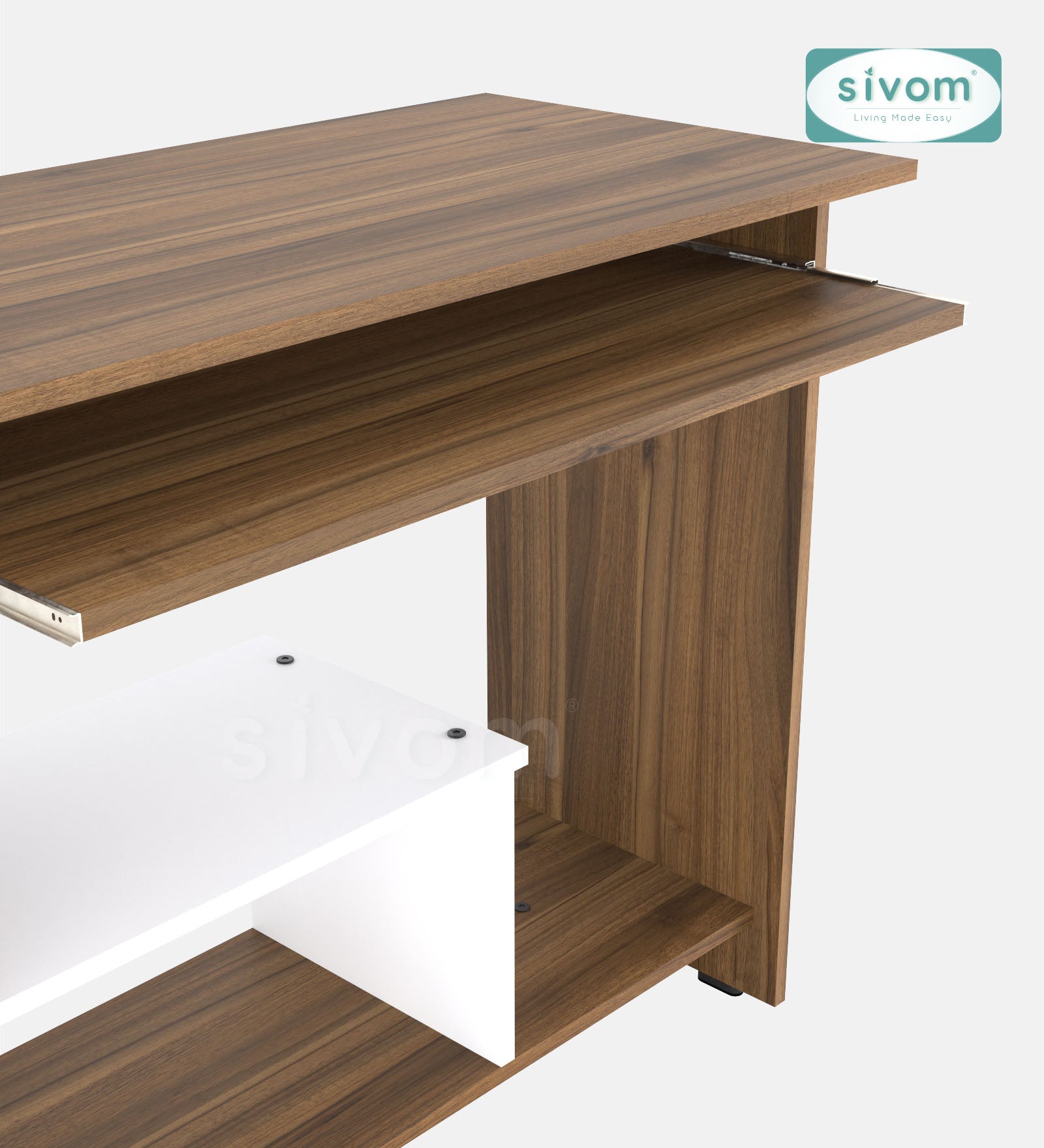 SIVOM Oasis Study/Home Office Engineered Wood Computer Desk for Modern Homes | Elegant Design & Premium Finish