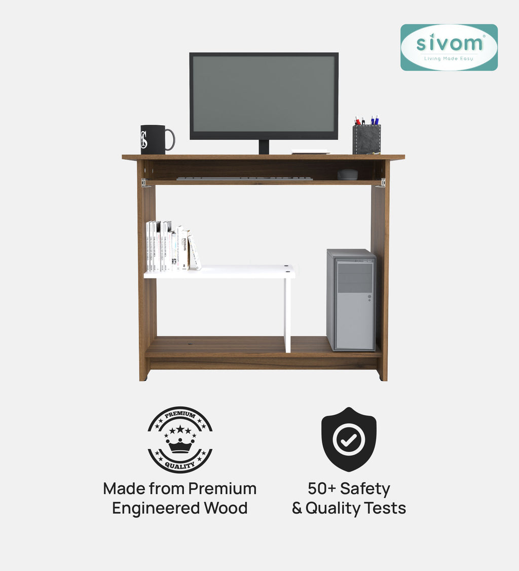 SIVOM Oasis Study/Home Office Engineered Wood Computer Desk for Modern Homes | Elegant Design & Premium Finish