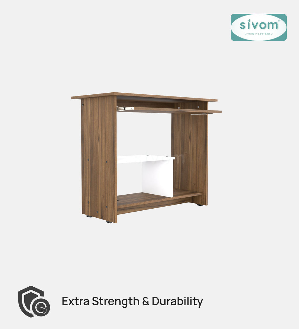 SIVOM Oasis Study/Home Office Engineered Wood Computer Desk for Modern Homes | Elegant Design & Premium Finish