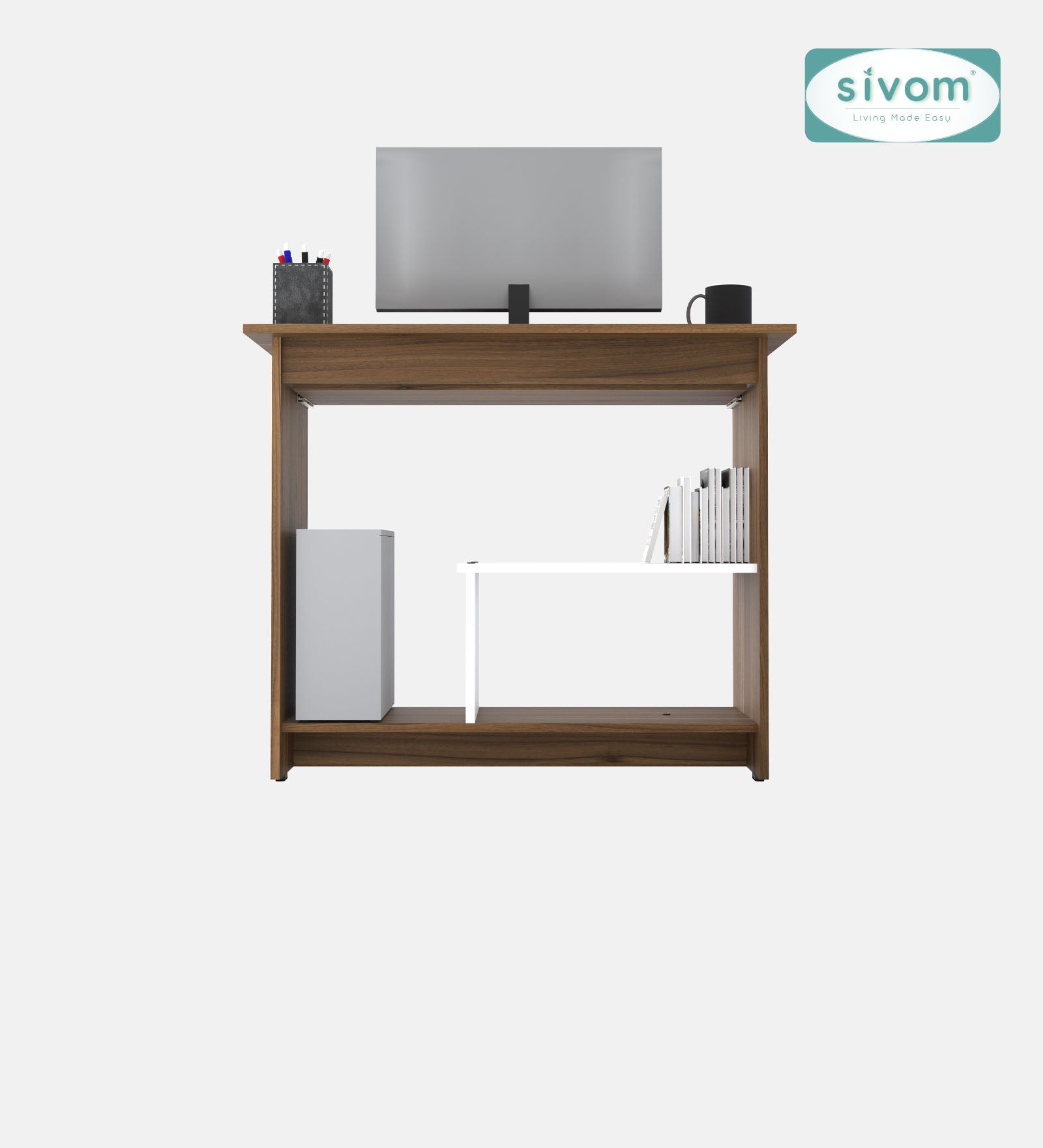 SIVOM Oasis Study/Home Office Engineered Wood Computer Desk for Modern Homes | Elegant Design & Premium Finish