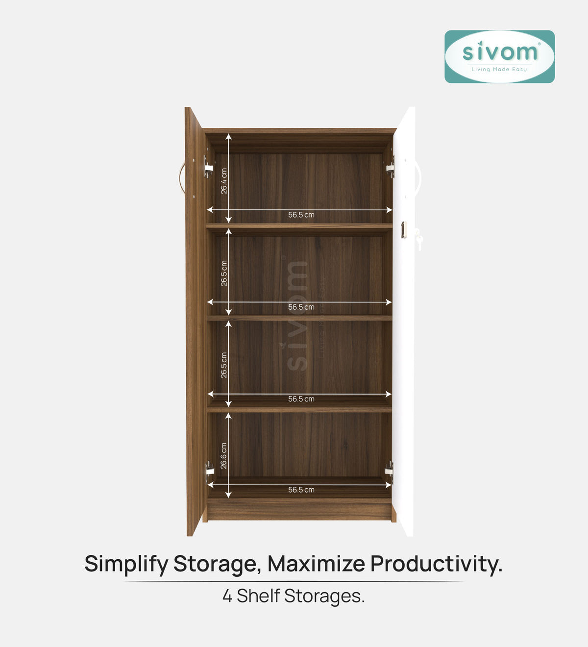 Sivom SIVOM OCTA Multipurpose Storage Drawer/Study/Home/Office Engineered Wood Close Book Shelf for Modern Homes | Elegant Design & Premium Finish (Copy) (Copy) (Copy) (Copy) (Copy)
