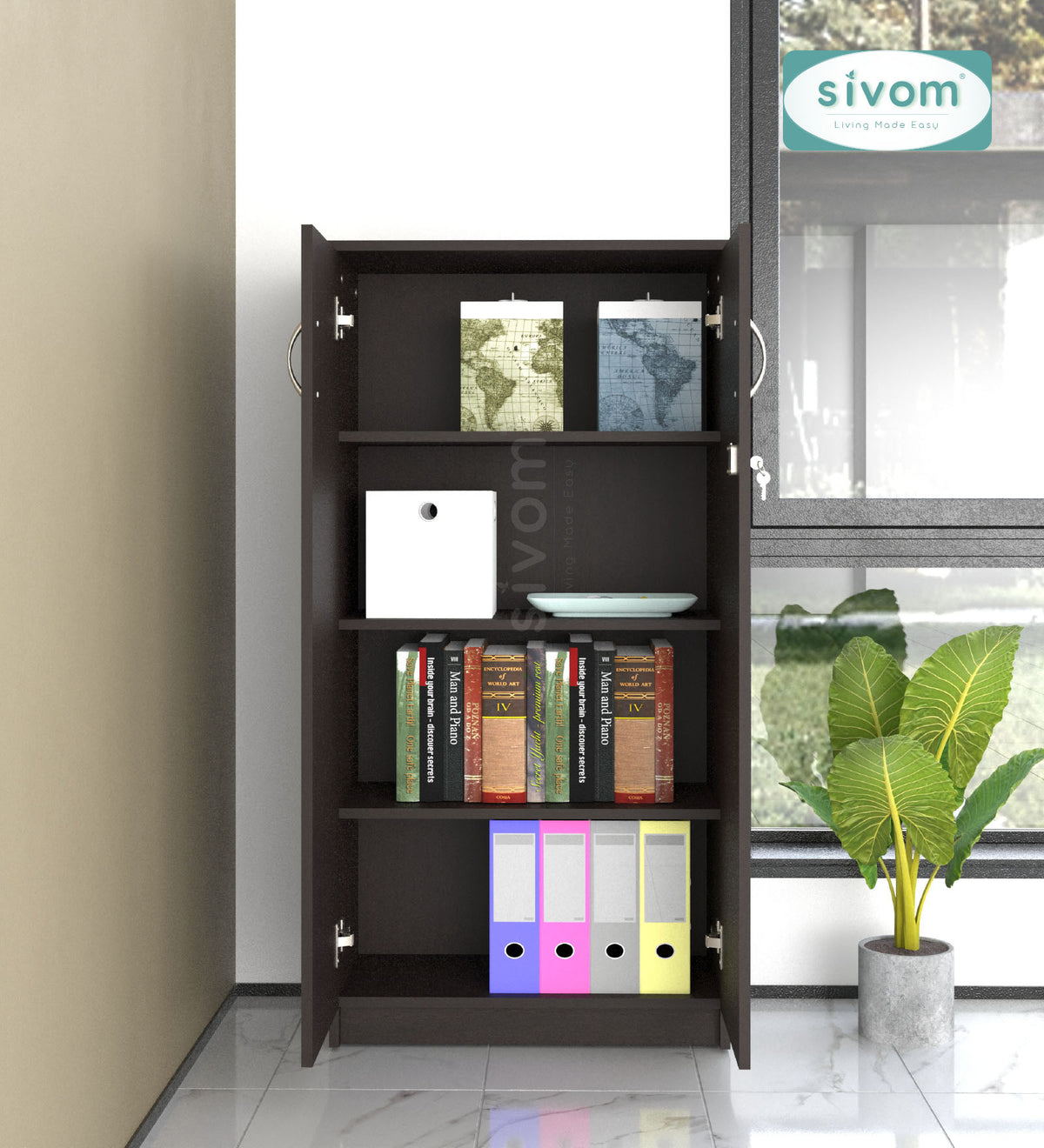 Sivom SIVOM OCTA Multipurpose Storage Drawer/Study/Home/Office Engineered Wood Close Book Shelf for Modern Homes | Elegant Design & Premium Finish (Copy) (Copy) (Copy) (Copy) (Copy)
