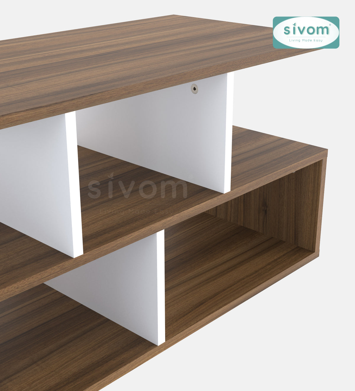 Sivom furniture SIVOM Olive Multipurpose TV Unit fits upto 43 inch with Storage Engineered Wood TV Entertainment Unit for Modern Homes | Elegant Design & Premium Finish