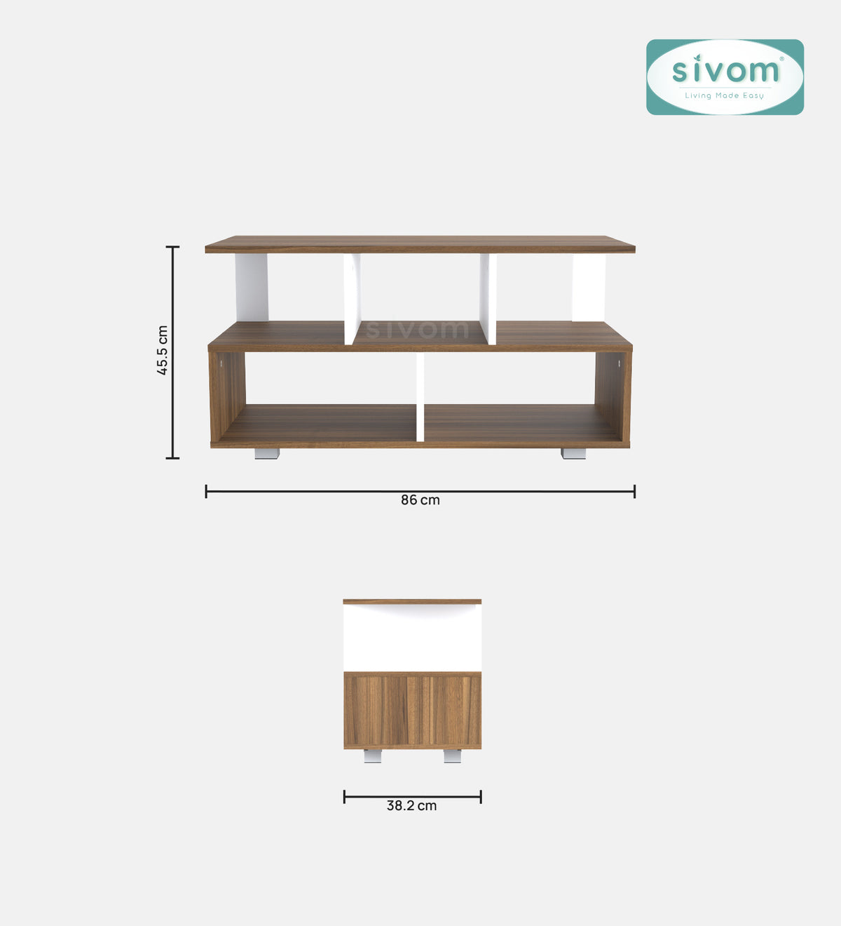 Sivom furniture SIVOM Olive Multipurpose TV Unit fits upto 43 inch with Storage Engineered Wood TV Entertainment Unit for Modern Homes | Elegant Design & Premium Finish
