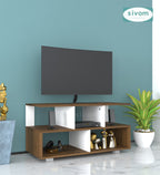 Sivom furniture SIVOM Olive Multipurpose TV Unit fits upto 43 inch with Storage Engineered Wood TV Entertainment Unit for Modern Homes | Elegant Design & Premium Finish