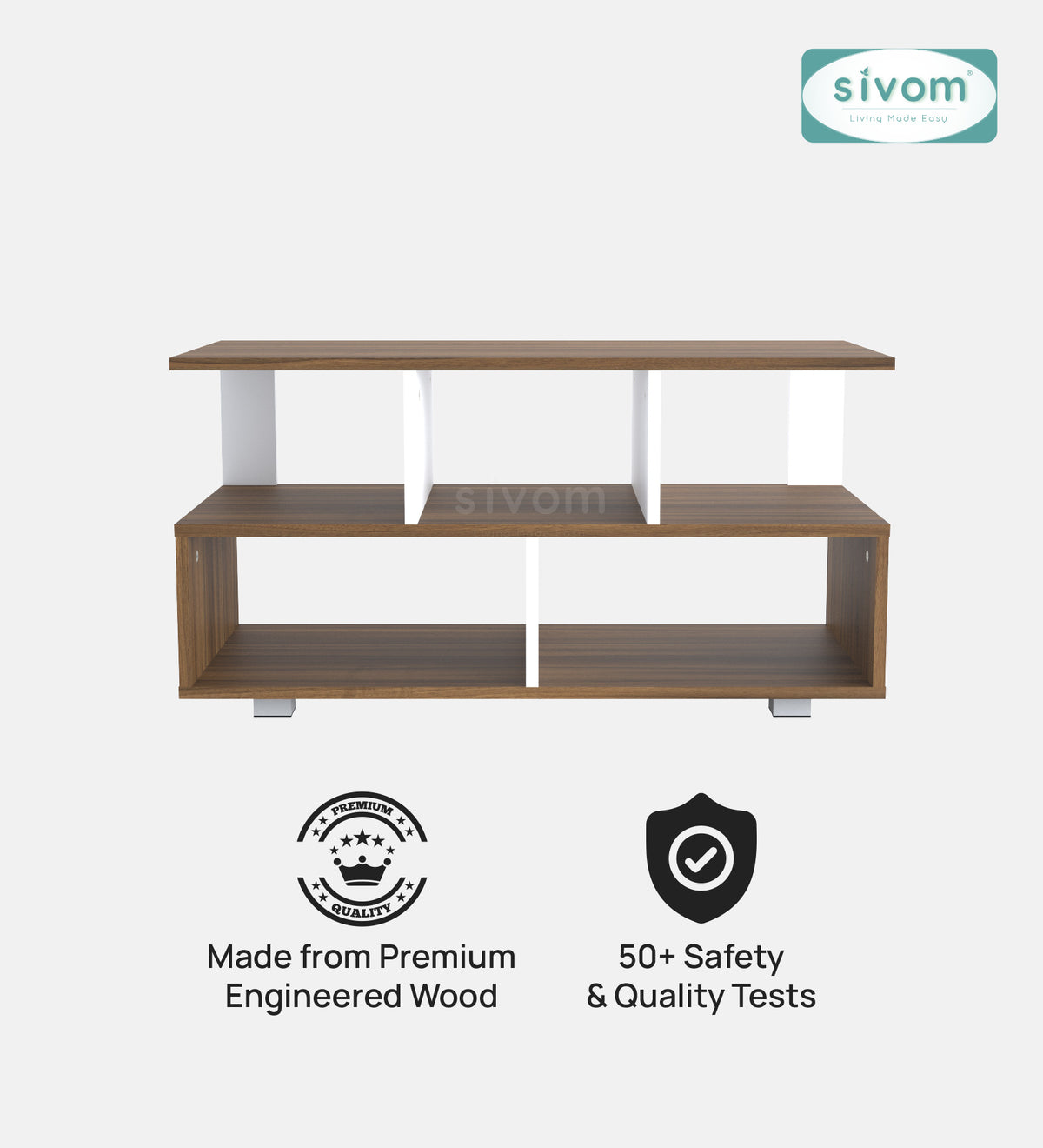 Sivom furniture SIVOM Olive Multipurpose TV Unit fits upto 43 inch with Storage Engineered Wood TV Entertainment Unit for Modern Homes | Elegant Design & Premium Finish