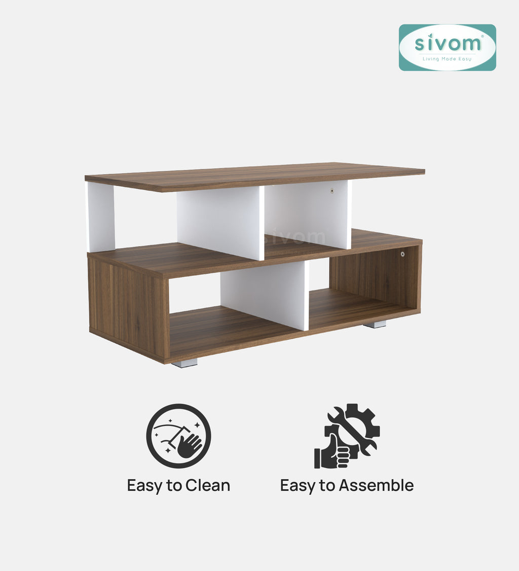 Sivom furniture SIVOM Olive Multipurpose TV Unit fits upto 43 inch with Storage Engineered Wood TV Entertainment Unit for Modern Homes | Elegant Design & Premium Finish