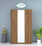 Sivom SIVOM Oliver Multipurpose 3 Door Wardrobe / Spacious Shelves with Hanging Rail Engineered Wood 3 Door Wardrobe for Modern Homes | Elegant Design & Premium Finish