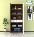 Sivom SIVOM Oliver Multipurpose 2 Door Wardrobe Engineered Wood 2 Door Wardrobe for Modern Homes | Elegant Design & Premium Finish