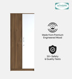 Sivom SIVOM Oliver Multipurpose 2 Door Wardrobe Engineered Wood 2 Door Wardrobe for Modern Homes | Elegant Design & Premium Finish