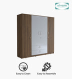 Sivom furniture SIVOM Oliver Multipurpose 4 Door Closet Engineered Wood 4 Door Wardrobe for Modern Homes | Elegant Design & Premium Finish