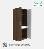 Sivom SIVOM Oliver Multipurpose 2 Door Wardrobe Engineered Wood 2 Door Wardrobe for Modern Homes | Elegant Design & Premium Finish