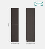 Sivom SIVOM Oliver Multipurpose 1 Door Wardrobe / Spacious 4 Shelves Engineered Wood 1 Door Wardrobe for Modern Homes | Elegant Design & Premium Finish