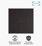 Sivom furniture SIVOM Oliver Multipurpose 4 Door Closet Engineered Wood 4 Door Wardrobe for Modern Homes | Elegant Design & Premium Finish