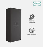 Sivom SIVOM Oliver Multipurpose 2 Door Wardrobe Engineered Wood 2 Door Wardrobe for Modern Homes | Elegant Design & Premium Finish