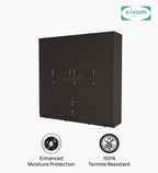Sivom furniture SIVOM Oliver Multipurpose 4 Door Closet Engineered Wood 4 Door Wardrobe for Modern Homes | Elegant Design & Premium Finish