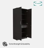 Sivom SIVOM Oliver Multipurpose 2 Door Wardrobe Engineered Wood 2 Door Wardrobe for Modern Homes | Elegant Design & Premium Finish