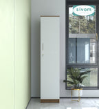 Sivom SIVOM Oliver Multipurpose 1 Door Wardrobe / Spacious 4 Shelves Engineered Wood 1 Door Wardrobe for Modern Homes | Elegant Design & Premium Finish