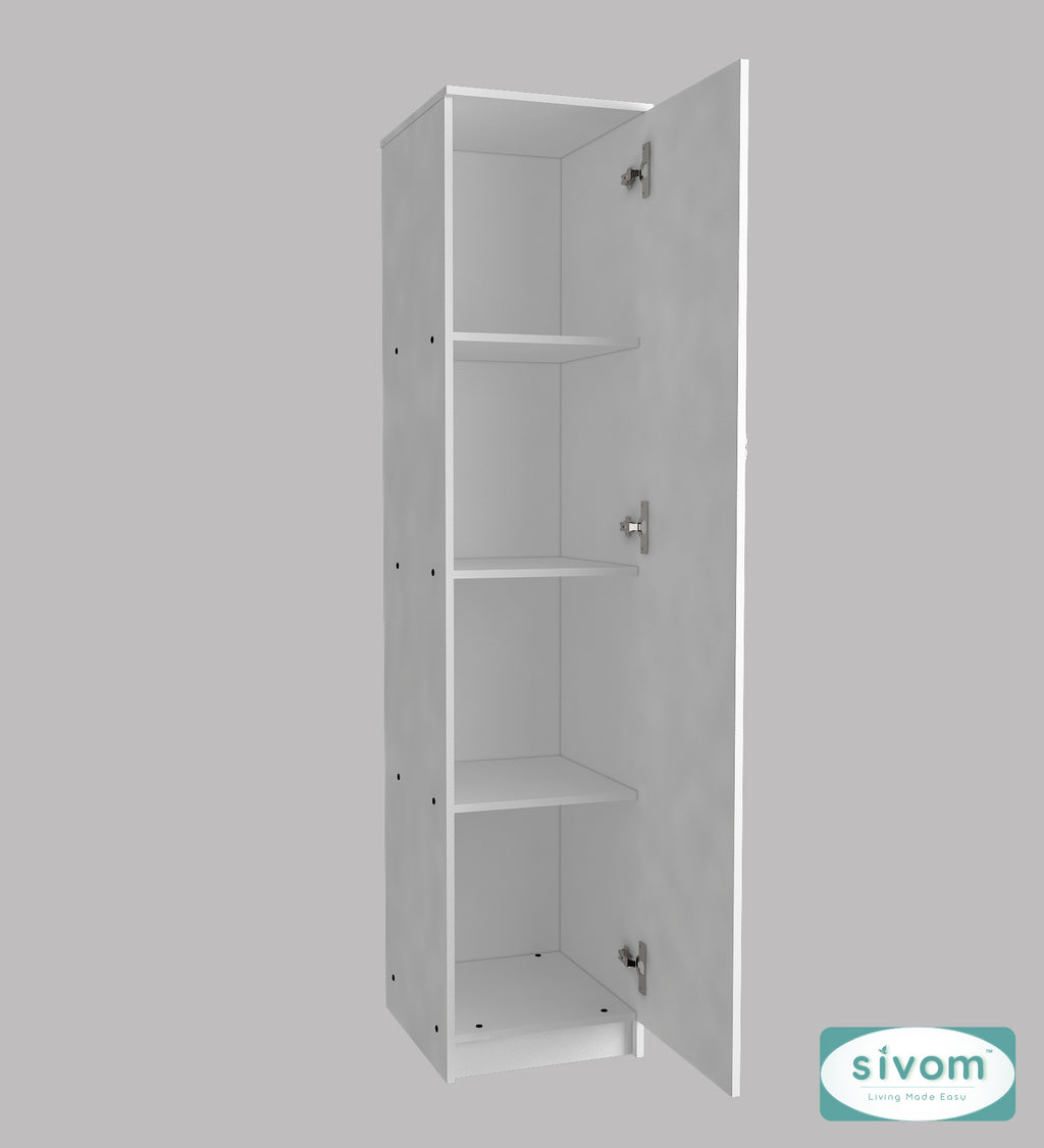 Sivom SIVOM Oliver Multipurpose 1 Door Wardrobe / Spacious 4 Shelves Engineered Wood 1 Door Wardrobe for Modern Homes | Elegant Design & Premium Finish