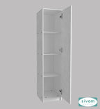 Sivom SIVOM Oliver Multipurpose 1 Door Wardrobe / Spacious 4 Shelves Engineered Wood 1 Door Wardrobe for Modern Homes | Elegant Design & Premium Finish