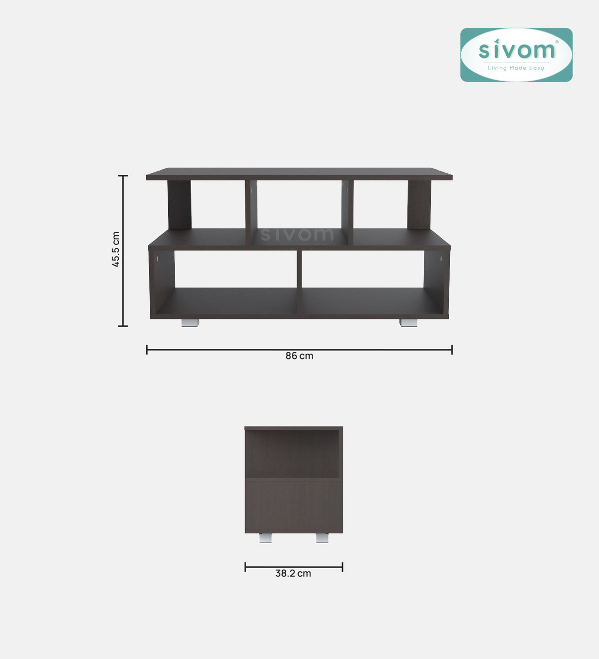 Sivom furniture SIVOM Olive Multipurpose TV Unit fits upto 43 inch with Storage Engineered Wood TV Entertainment Unit for Modern Homes | Elegant Design & Premium Finish