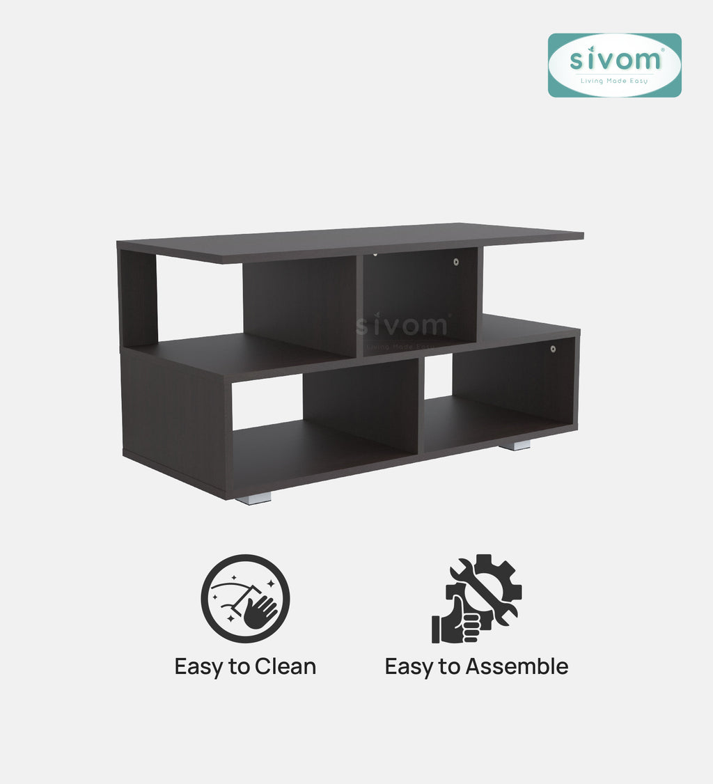Sivom furniture SIVOM Olive Multipurpose TV Unit fits upto 43 inch with Storage Engineered Wood TV Entertainment Unit for Modern Homes | Elegant Design & Premium Finish
