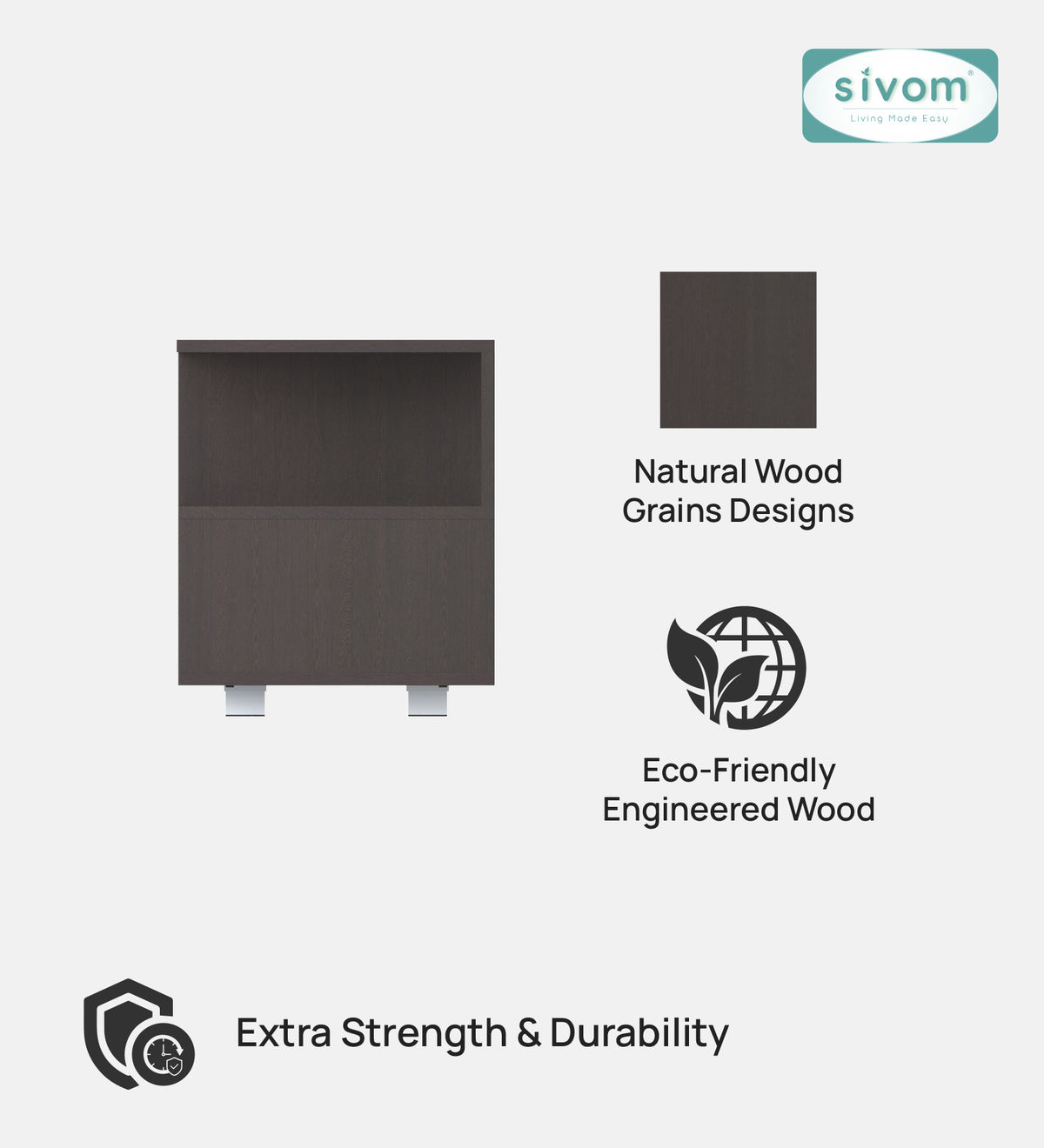 Sivom furniture SIVOM Olive Multipurpose TV Unit fits upto 43 inch with Storage Engineered Wood TV Entertainment Unit for Modern Homes | Elegant Design & Premium Finish