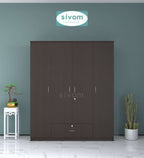 Sivom furniture SIVOM Oranch Multipurpose 4 Door Closet Engineered Wood 4 Door Wardrobe for Modern Homes | Elegant Design & Premium Finish