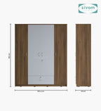 Sivom furniture SIVOM Oranch Multipurpose 4 Door Closet Engineered Wood 4 Door Wardrobe for Modern Homes | Elegant Design & Premium Finish